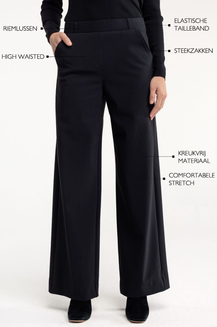 94801 Lexie Bonded Trousers - Zwart