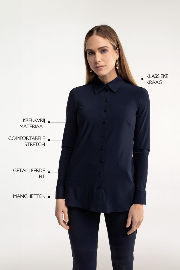 94802 Poppy Blouse - Donker Blauw