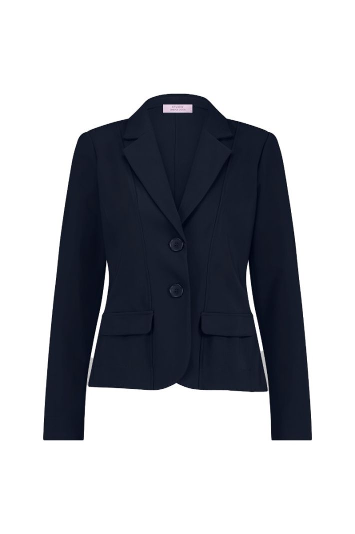 94811 Bright Bonded Blazer - Donker Blauw