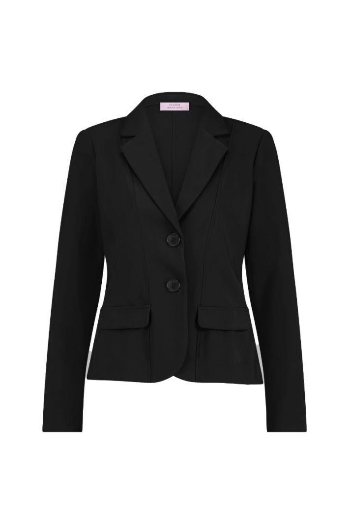 94811 Bright Bonded Blazer - Zwart