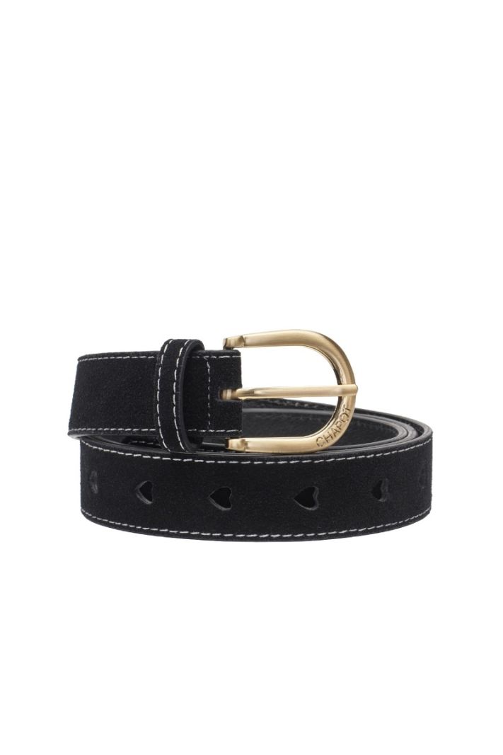 ACC-BLT-04-AW24 Cut it Out Heart Belt - Black