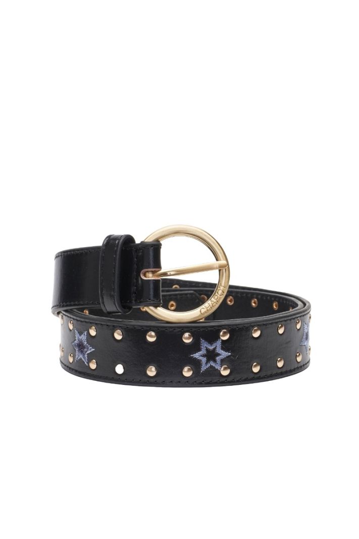 ACC-BLT-20-AW24 Star Studded Belt - Black