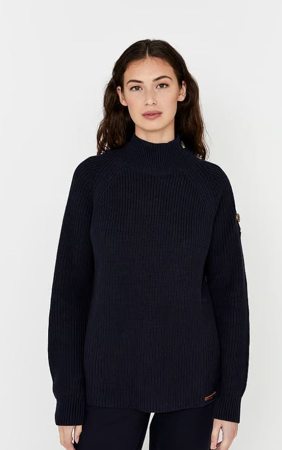 50-09 Briana Pullover - Navy Blue Solid