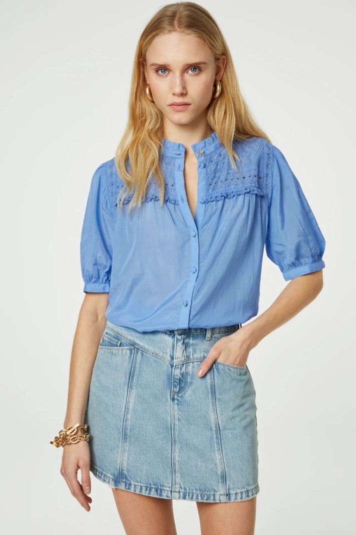 CLT-16-BLS-SS24 Tootsie SS Blouse - Blue Dream