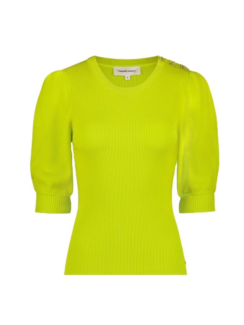 CLT-173-PUL-SS24 Lillian SS Pullover - Lovely Lime