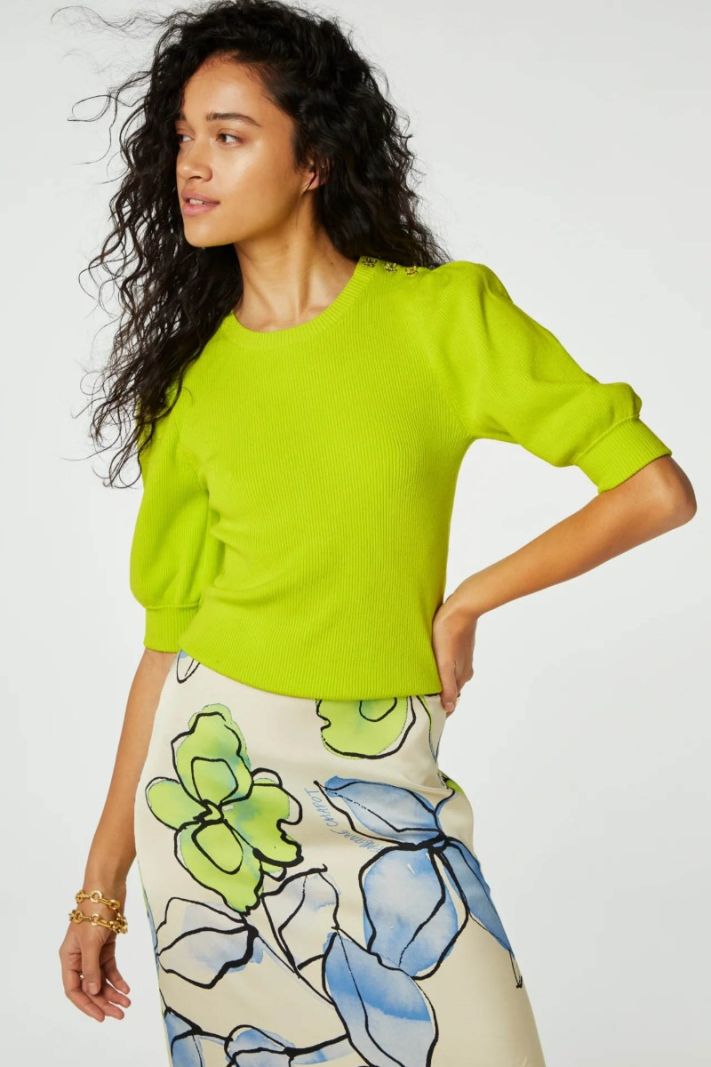 CLT-173-PUL-SS24 Lillian SS Pullover - Lovely Lime