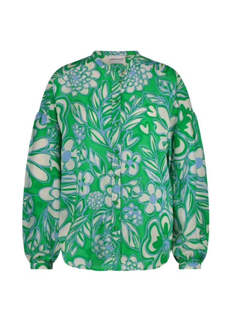 CLT-29-BLS-SS24 Lexi Blouse - Green Grass/Grass is Greener