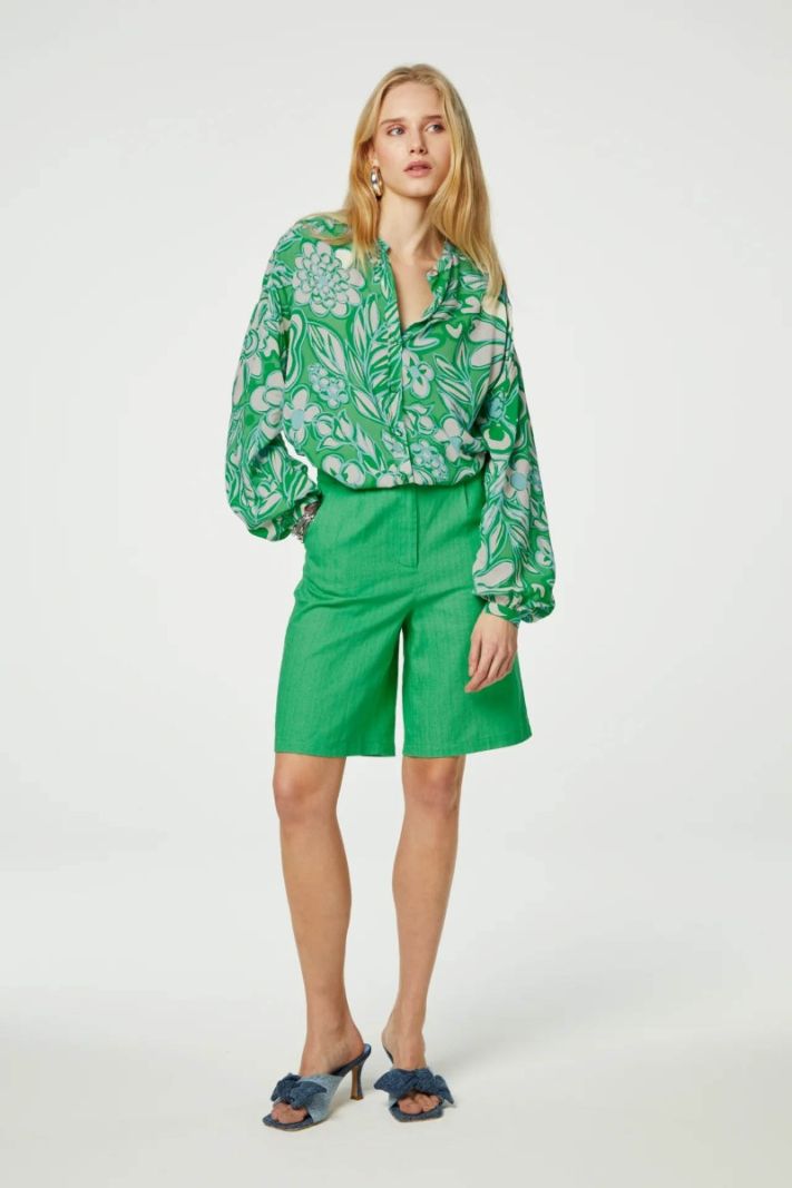 CLT-29-BLS-SS24 Lexi Blouse - Green Grass/Grass is Greener