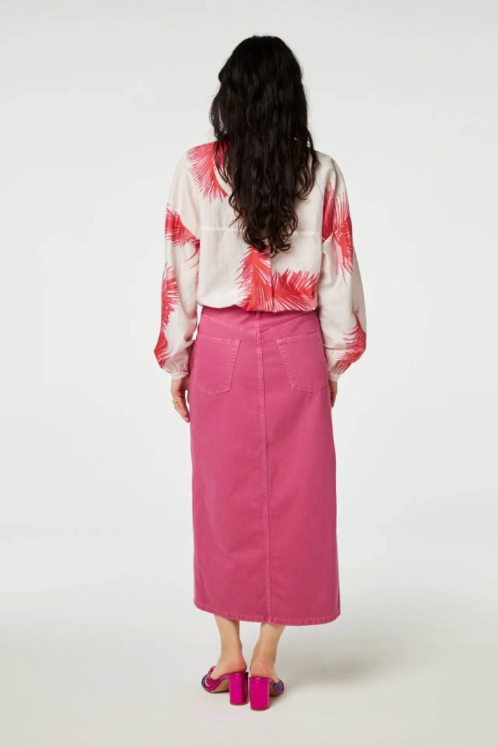 CLT-48-BLS-SS24 Lexi Blouse - Tomato/Flamingo Pink