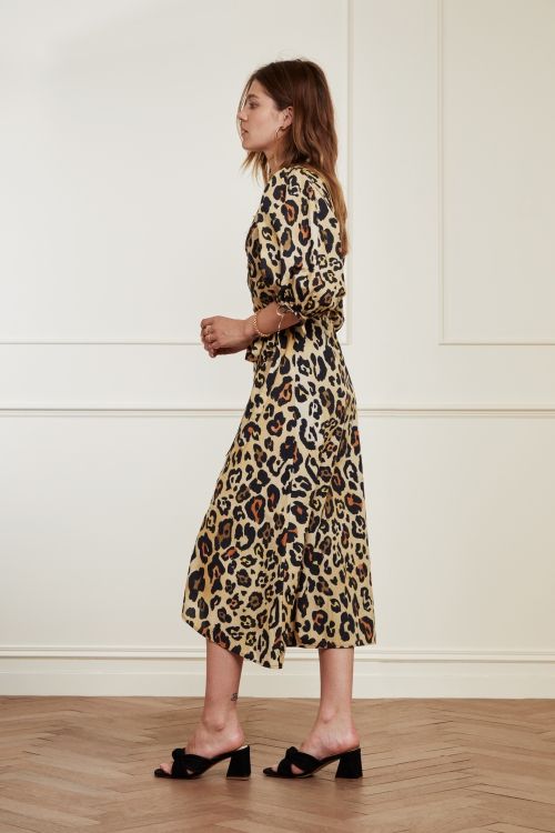 Charlie Dress Leopard - Oatmeal/Terra Cotta