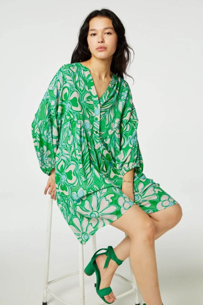 CLT-92-DRS-SS24 Dover Dress - Green Apple/Grass is Greener