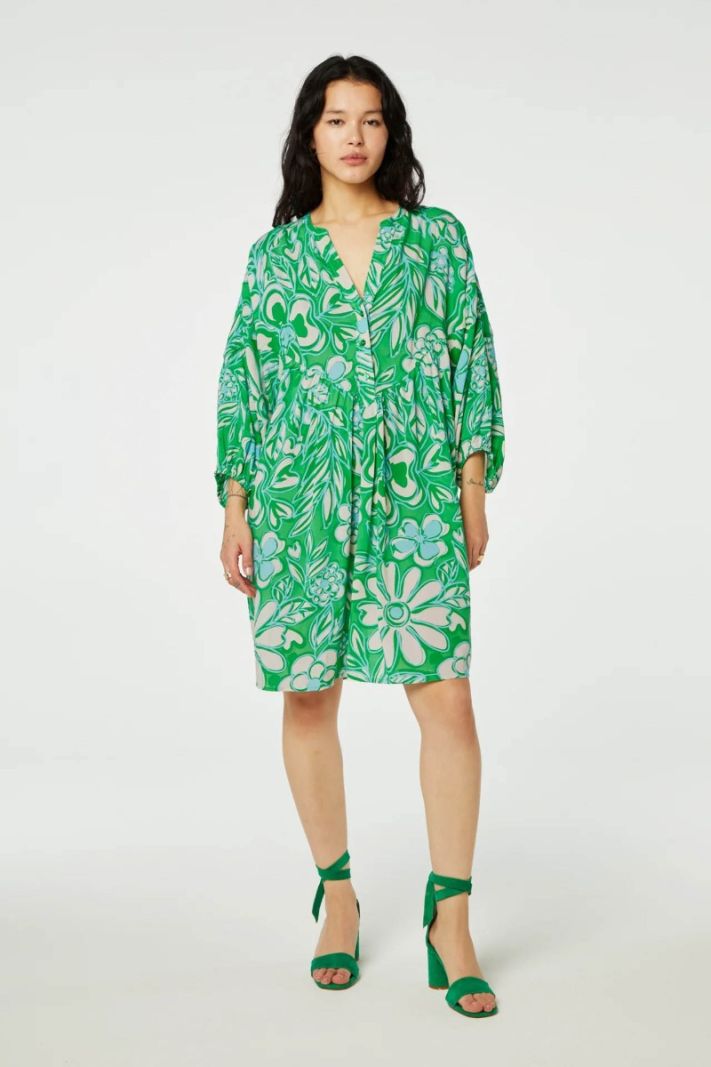 CLT-92-DRS-SS24 Dover Dress - Green Apple/Grass is Greener