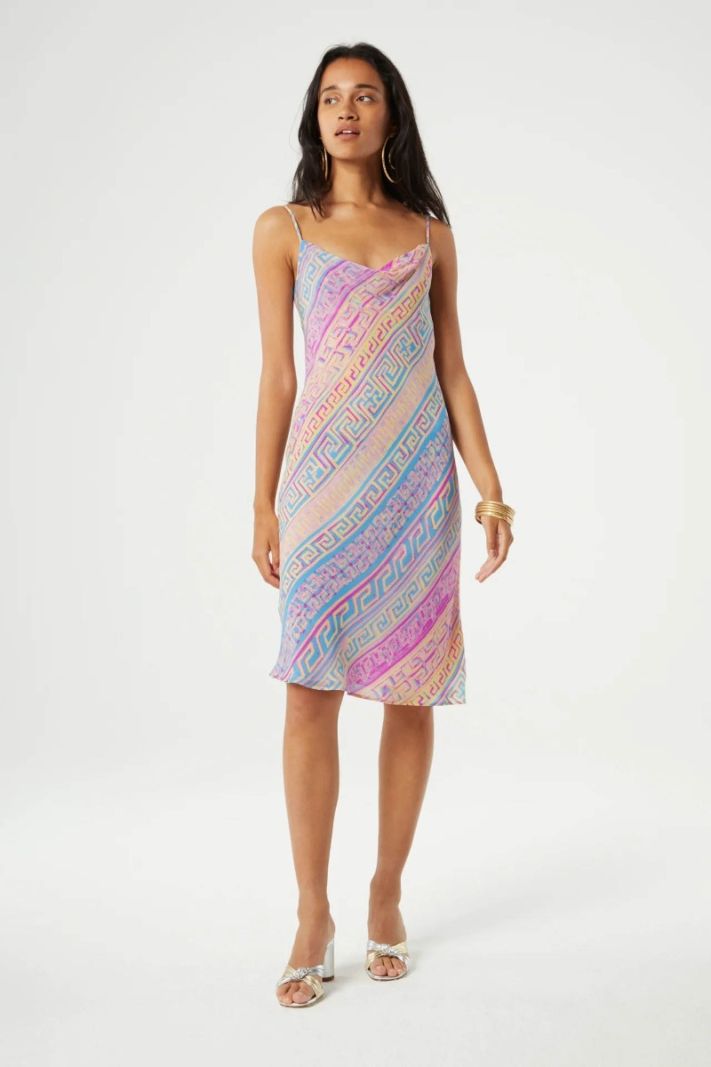 CLT-93-DRS-SS24 Hera Dress - Pink Sunset/Azure Blue