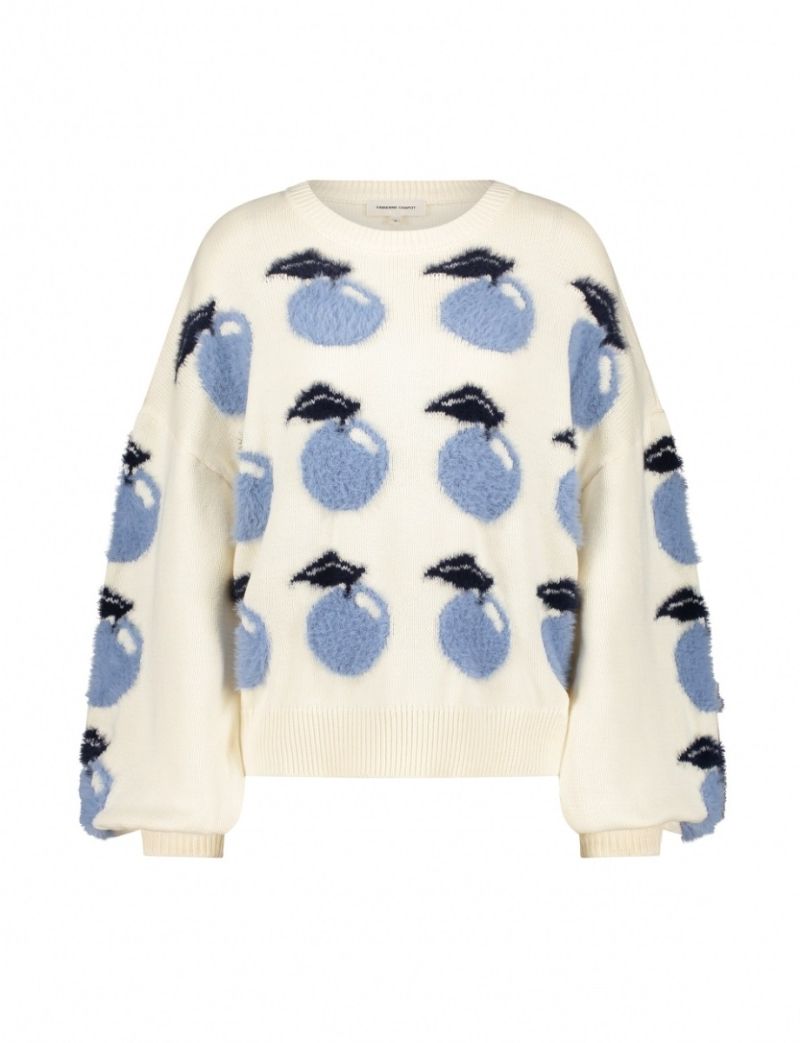 CLT-PUL-20-AW24 Apple Pullover - Cosy White/Blue