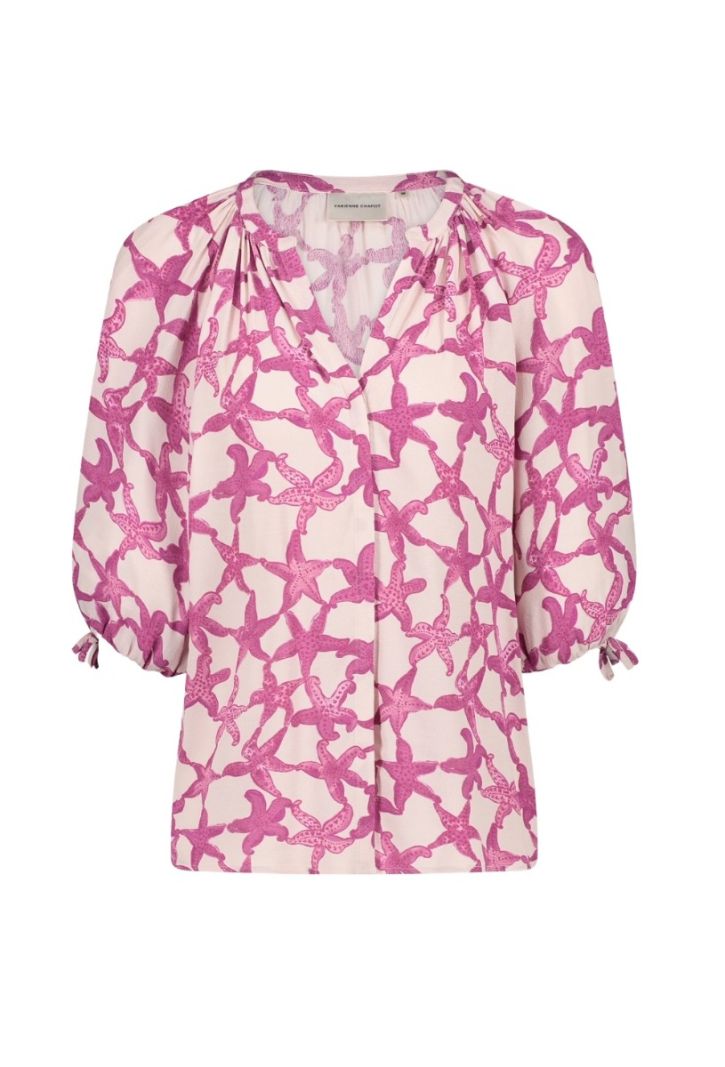 CLT-BLS-05-AW24 Cooper Blouse - Pink Money/Pink Punc