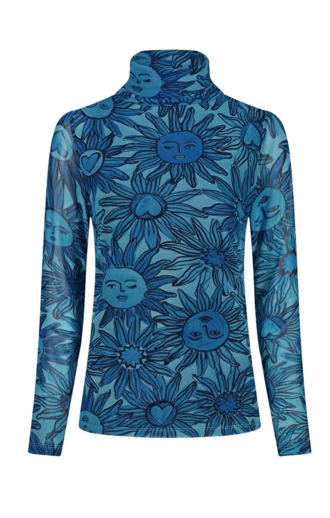 CLT-TOP-50SS25 Jane Top - Blue Lilly/Azure Blue