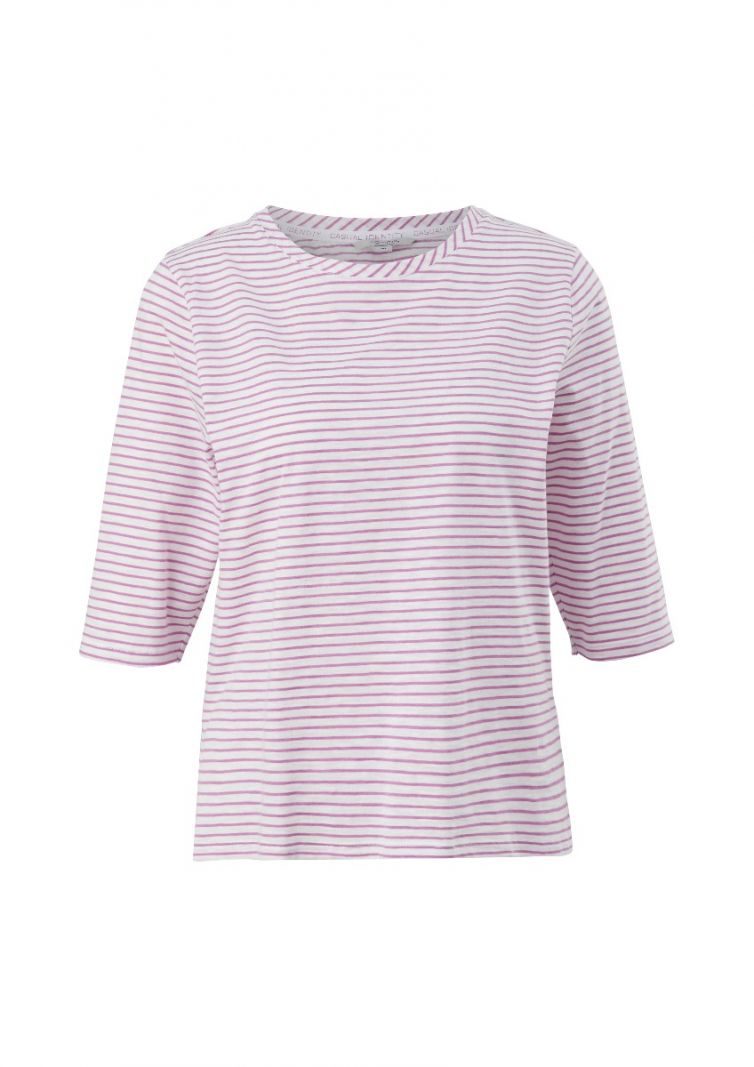 2114403 Gestreept T-Shirt - Roze