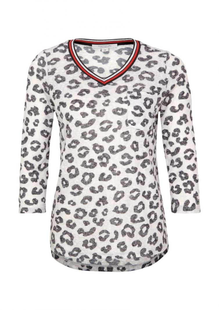 Shirt Leopard Print - Grijs
