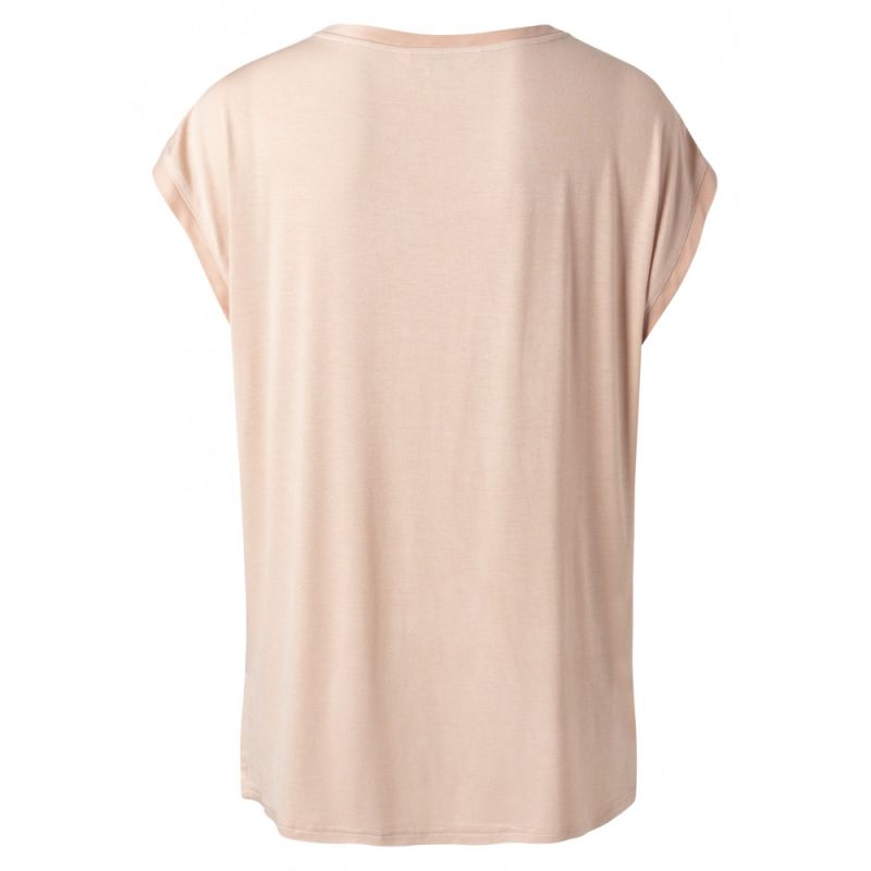 Stofmix Shirt met Korte Mouw - Oud Roze