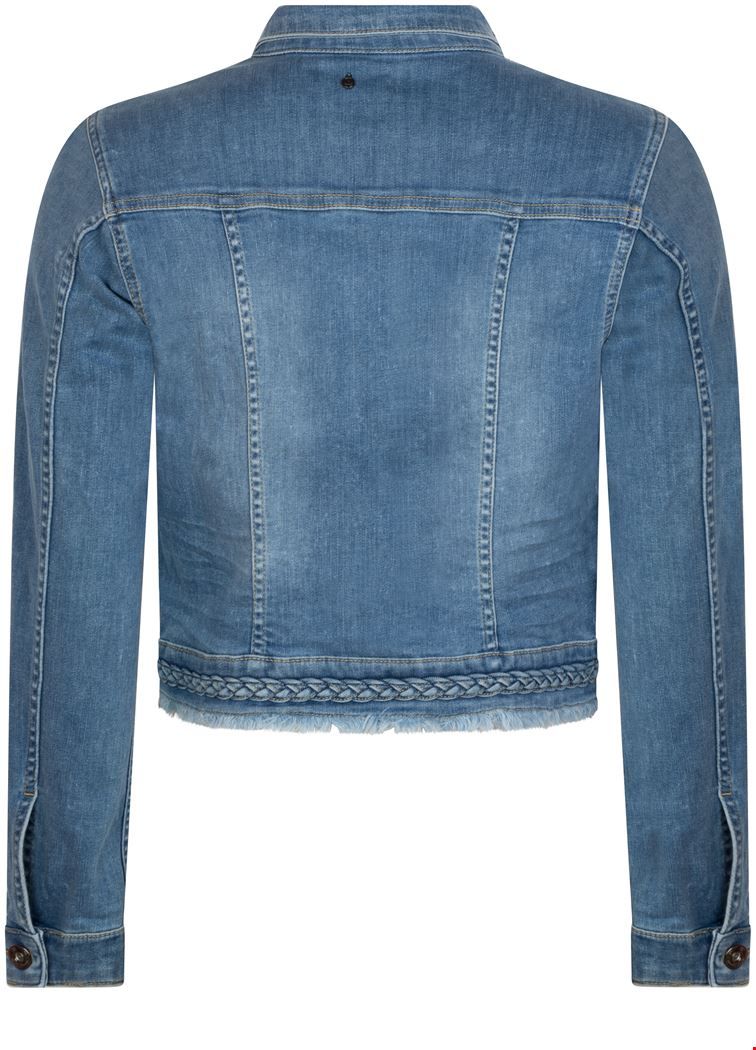 Jeans Jackje met Vlecht Detail - Blauw