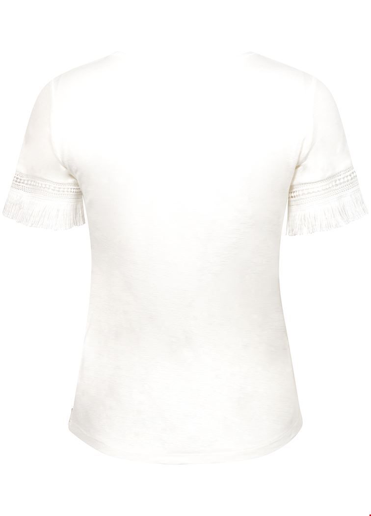 T-Shirt met Accenten - Off White