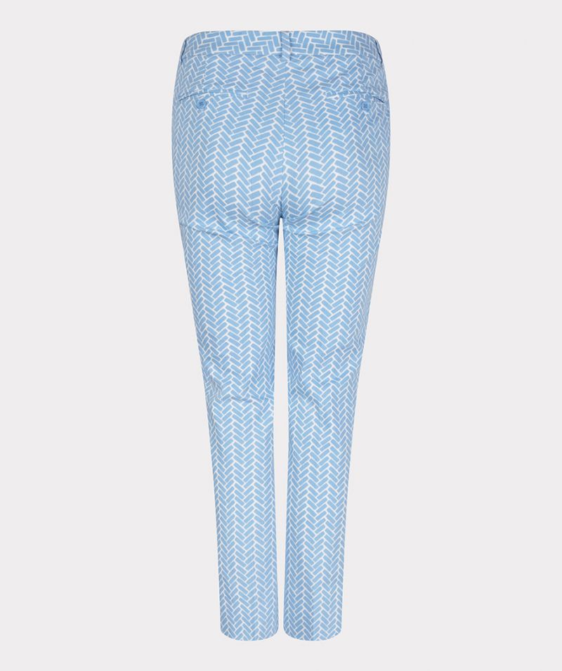 SP23.17001 Trousers Chino Stretch Block - Blauw