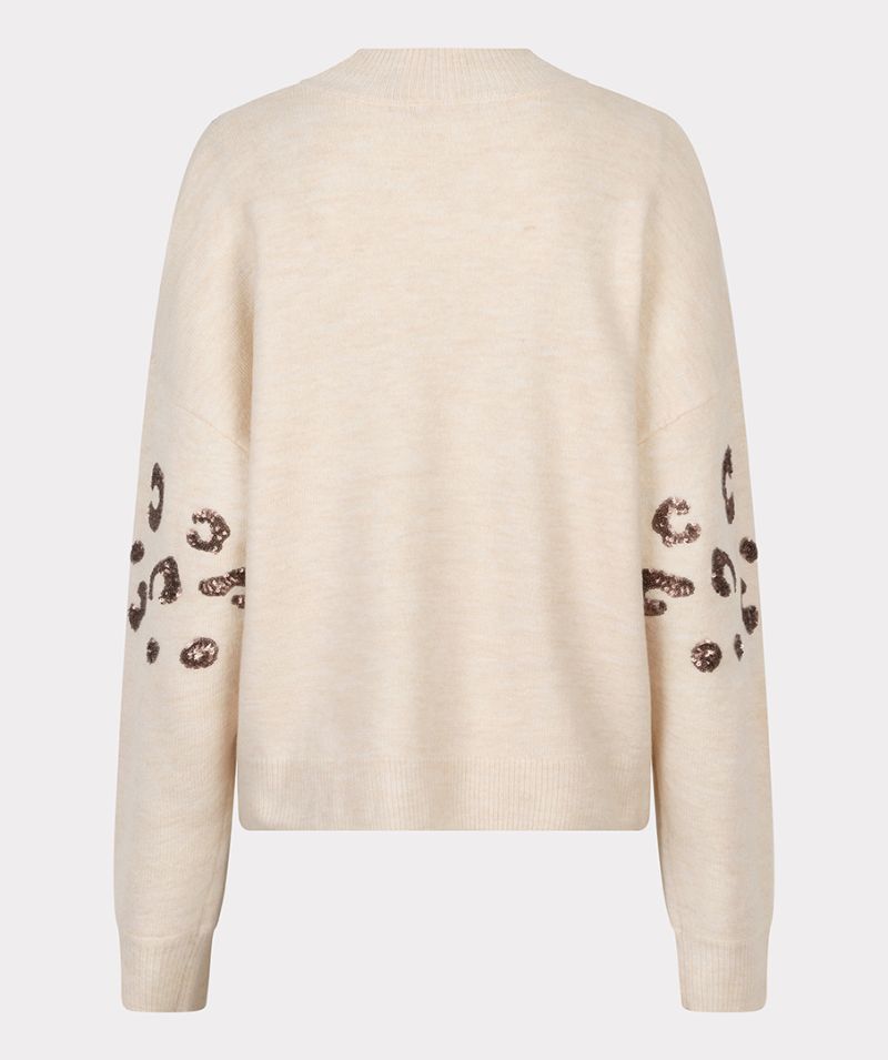 F24.27500 Pullover Animal Sequins - Beige