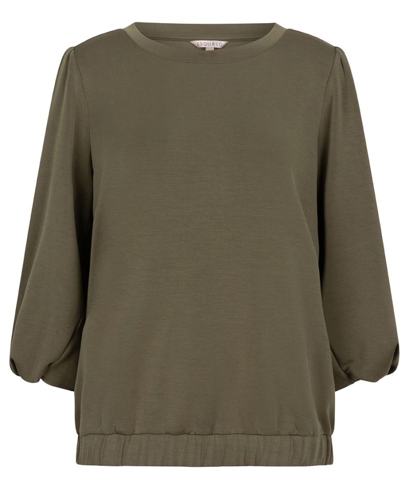 F24.05504 Sweater Twisted Sleeve - Moss Green