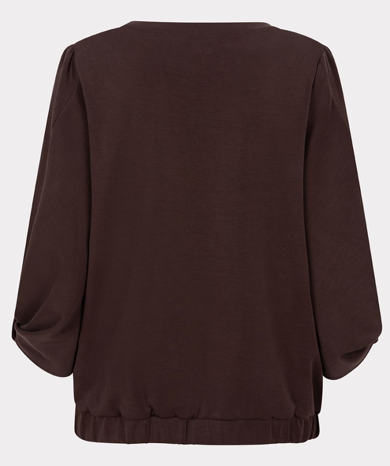 F24.05504 Sweater Twisted Sleeve - Chocolate