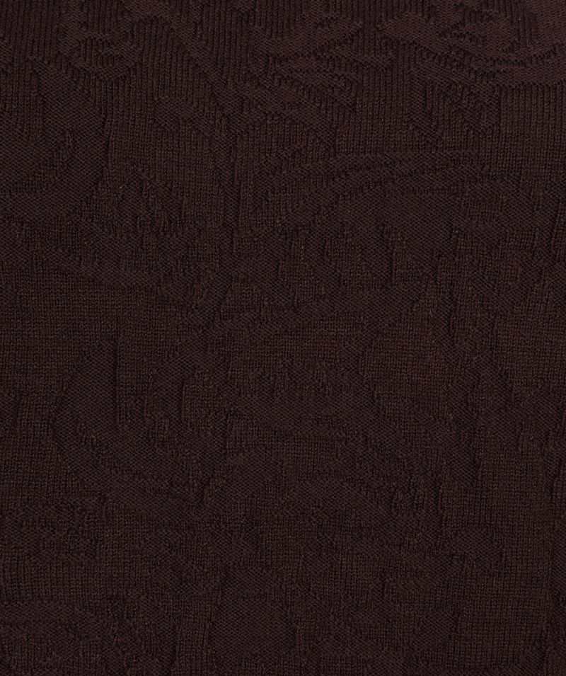 F24.27509 Jacquard Trui - Chocolate