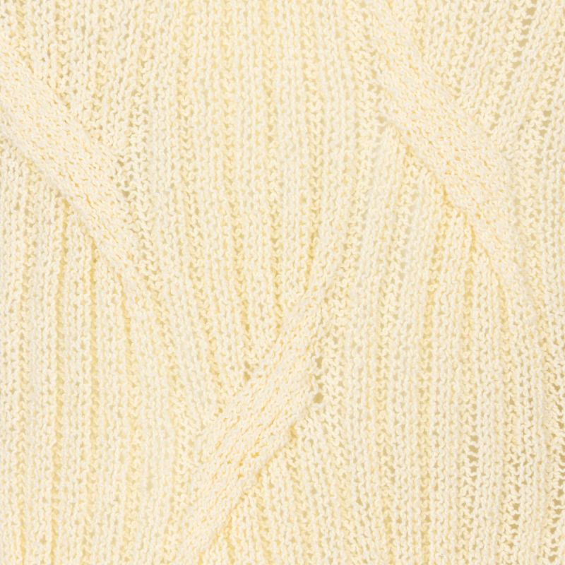 SP24.27006 Pullover Korte Mouw met Kabels - Geel