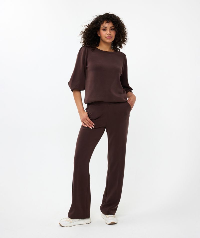 F24.05504 Sweater Twisted Sleeve - Chocolate