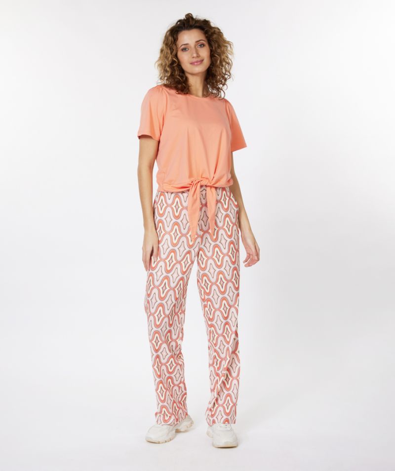 SP23.14042 Trousers Groovy Print - Oranje