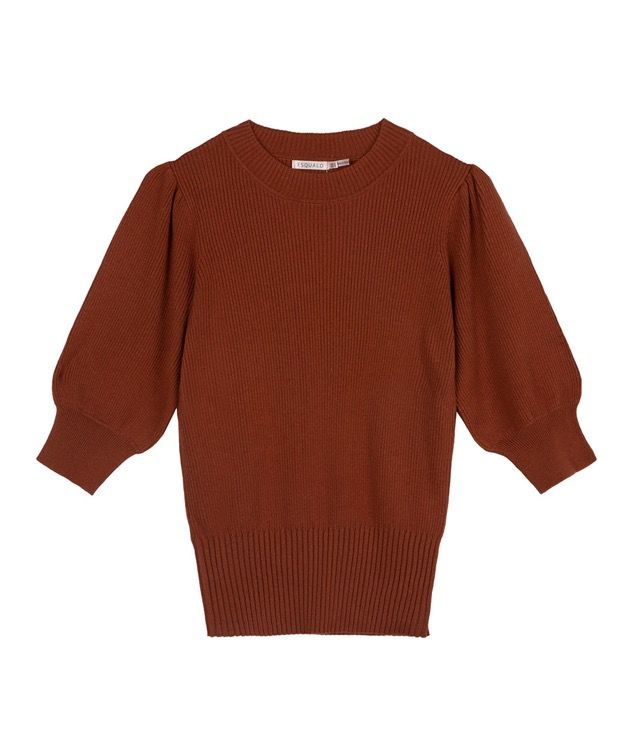 F22.07525 Pullover met Pofmouwtje - Copper Brown