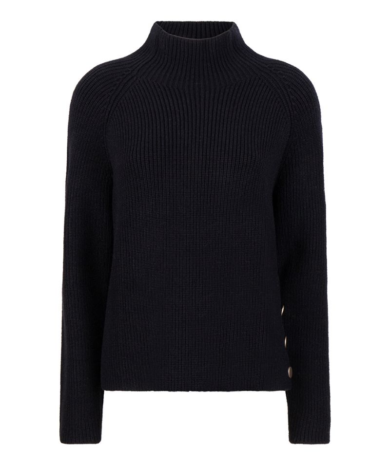 F23.07511 Pullover met Knopen - Zwart