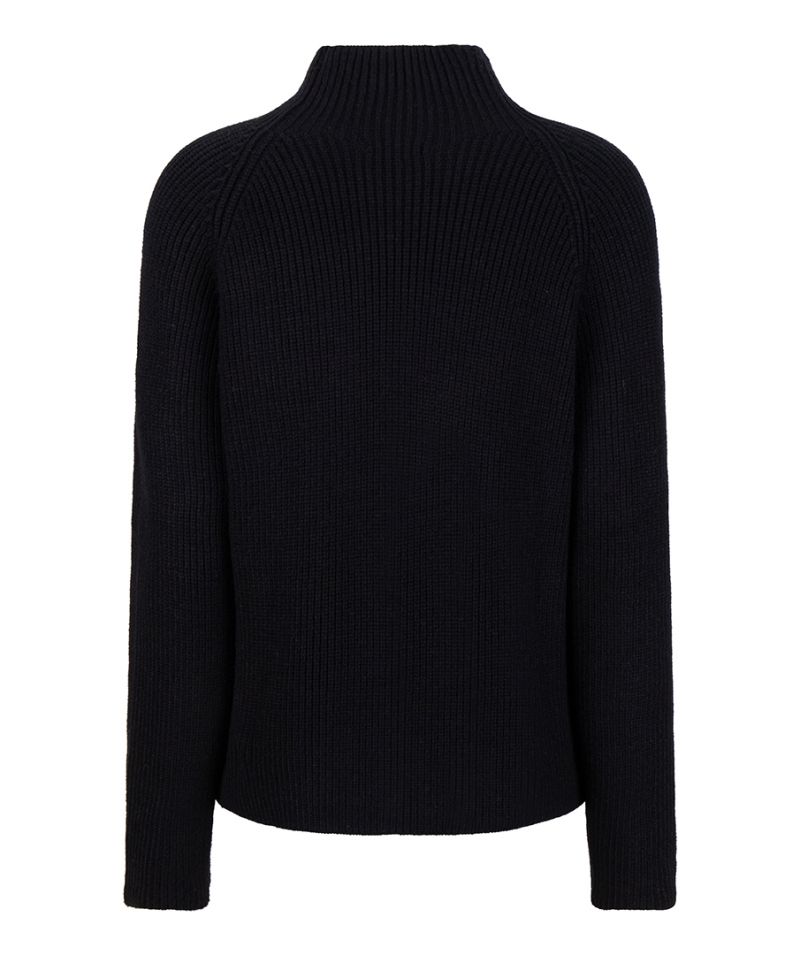 F23.07511 Pullover met Knopen - Zwart