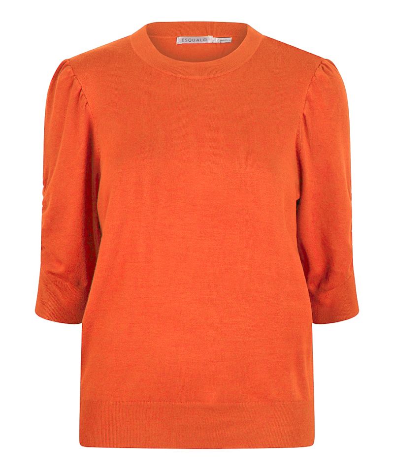 F23.07539 Sweater met Korte Pofmouwen - Oranje