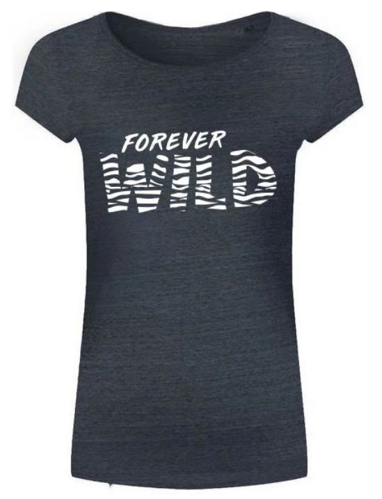 T-Shirt Forever Wild - Zilver Grijs