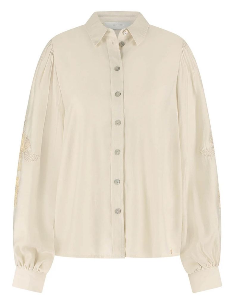 FW240410 Milanova Blouse - Off White/Gold