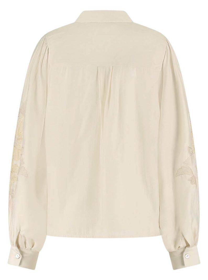 FW240410 Milanova Blouse - Off White/Gold