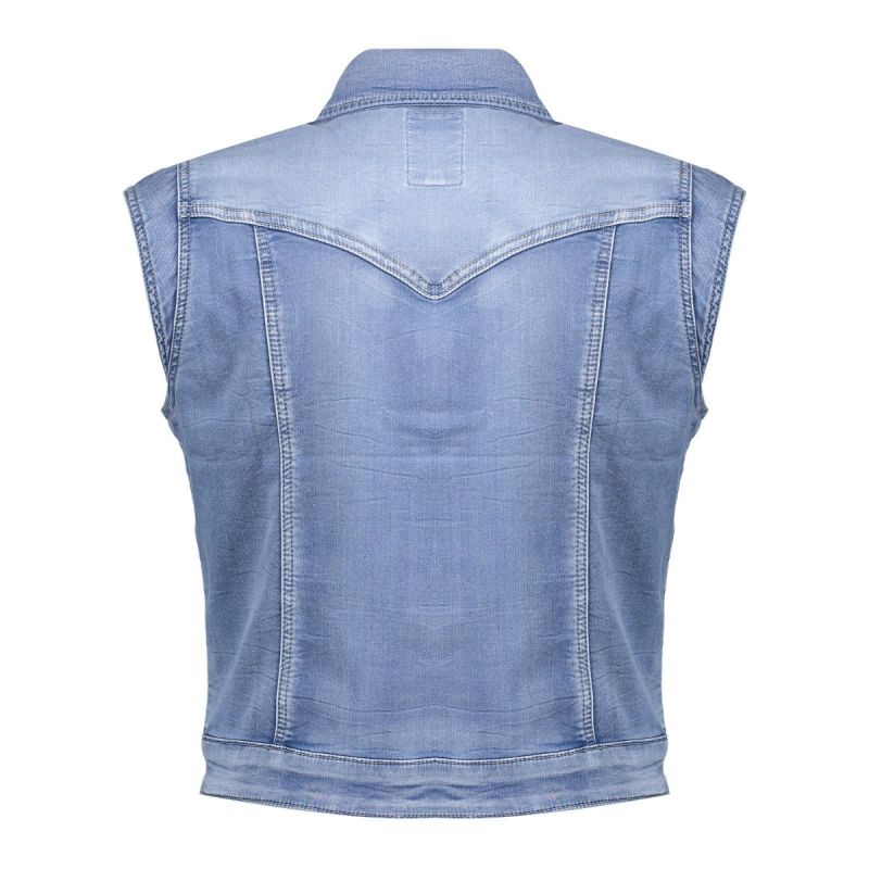 45006-10 Jeans Gilet - Mid Blue Denim