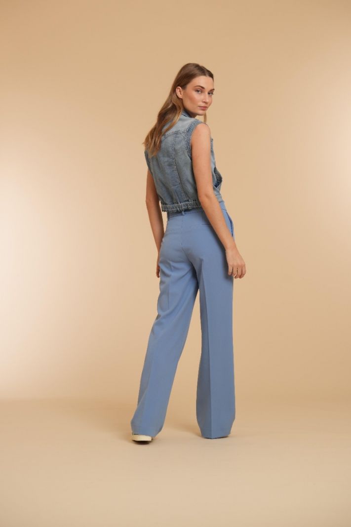 45006-10 Jeans Gilet - Mid Blue Denim