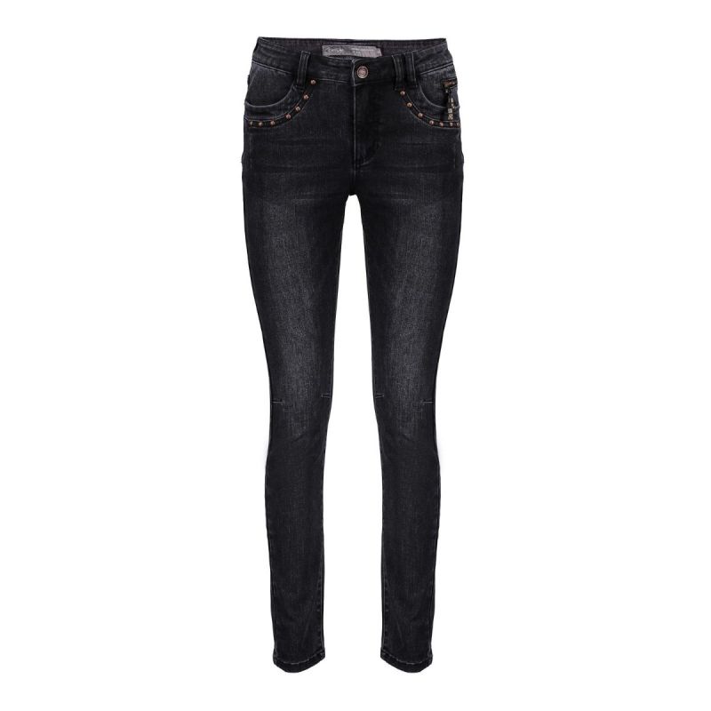 21543-10 Jeans Rivets - Zwart