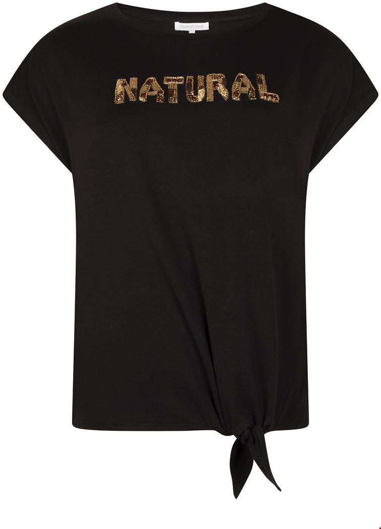 T-Shirt Natural - Zwart