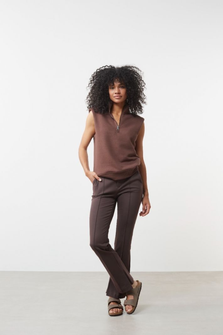 01-309003 Flare Trousers - Seal Brown