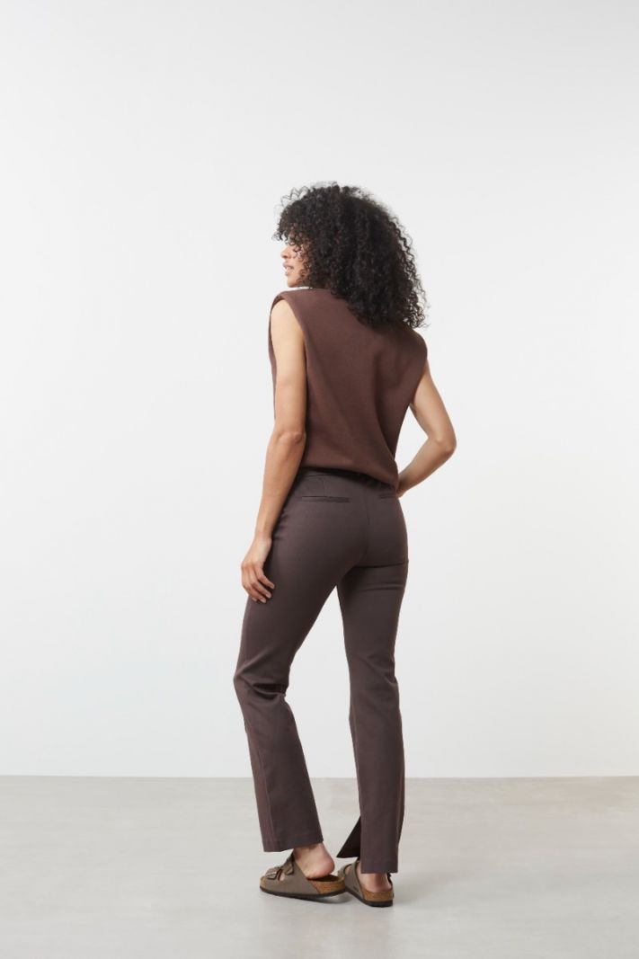 01-309003 Flare Trousers - Seal Brown