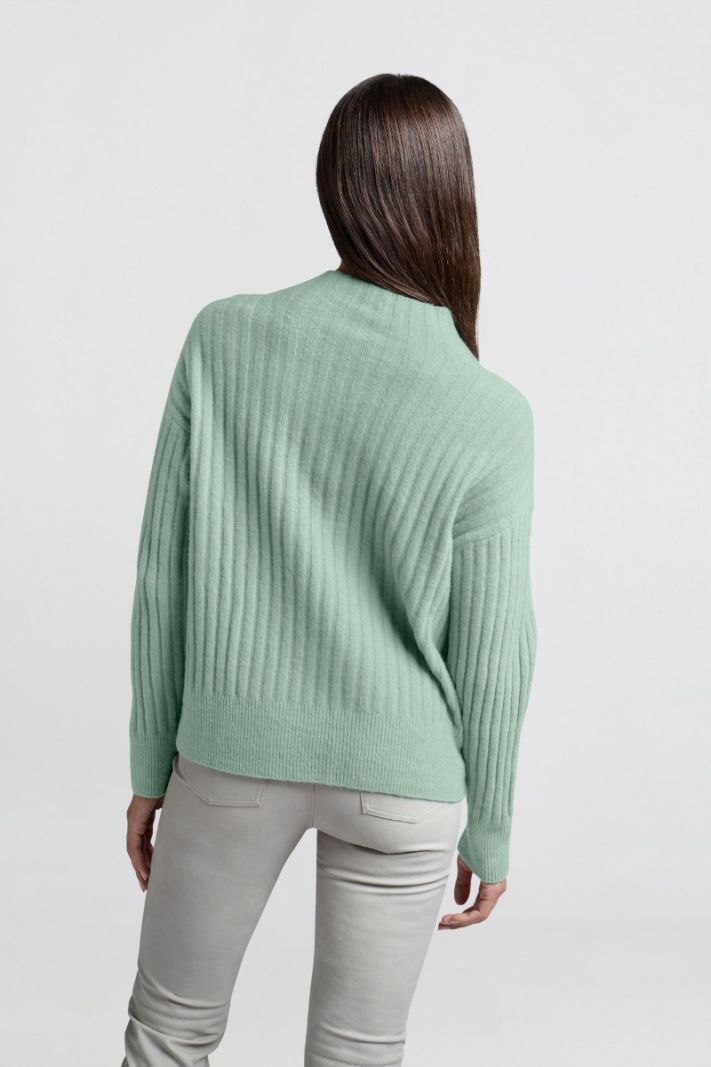 01-000122-409 Trui met Turtleneck - Jade Green 