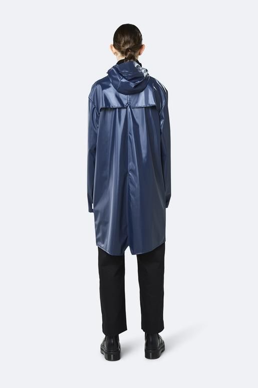 Raincoat Long - Blauw Glans