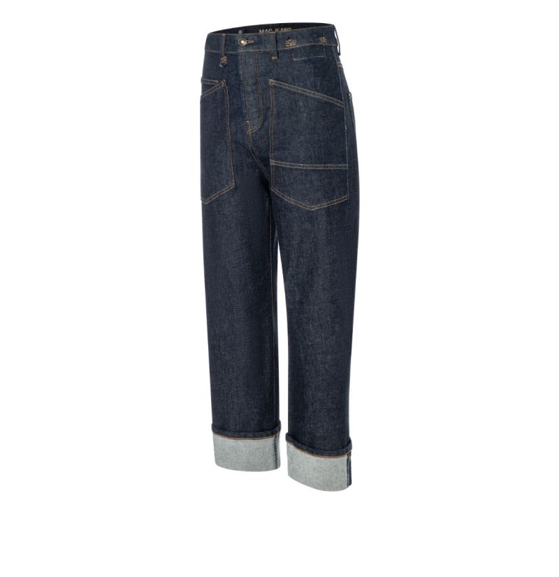 2321-90-0361L Baggy Straight Jeans - Fashion Rinsed 