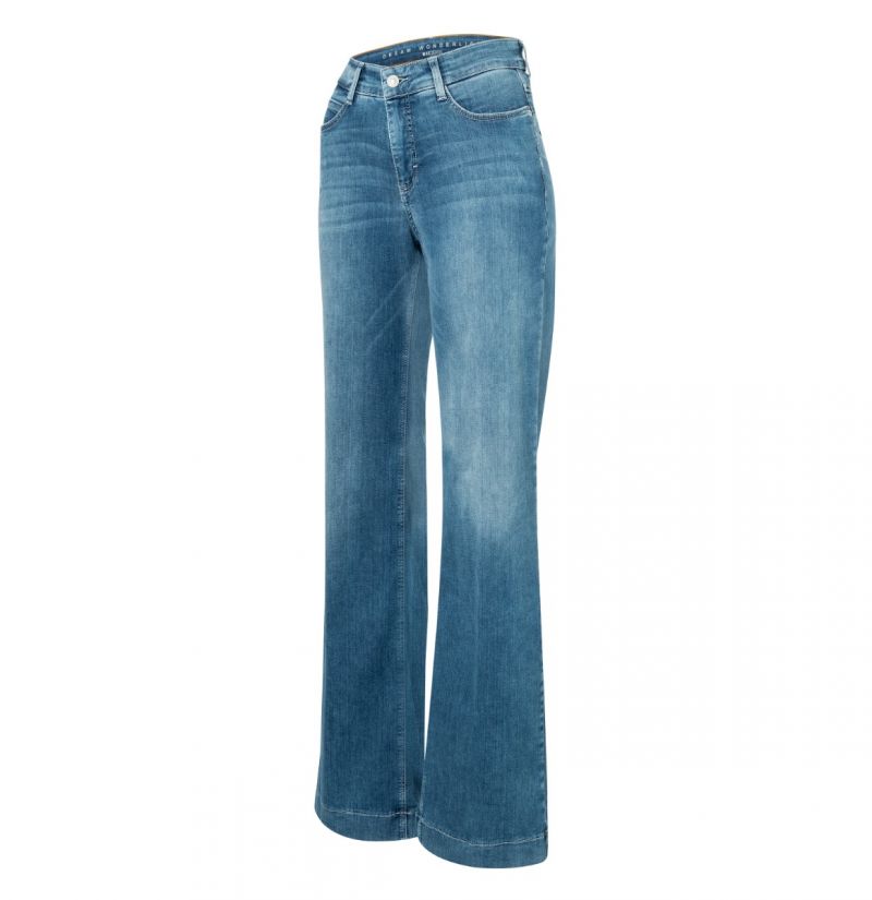 5441-90-0351L Dream Wide Jeans - Summer Mid Blue